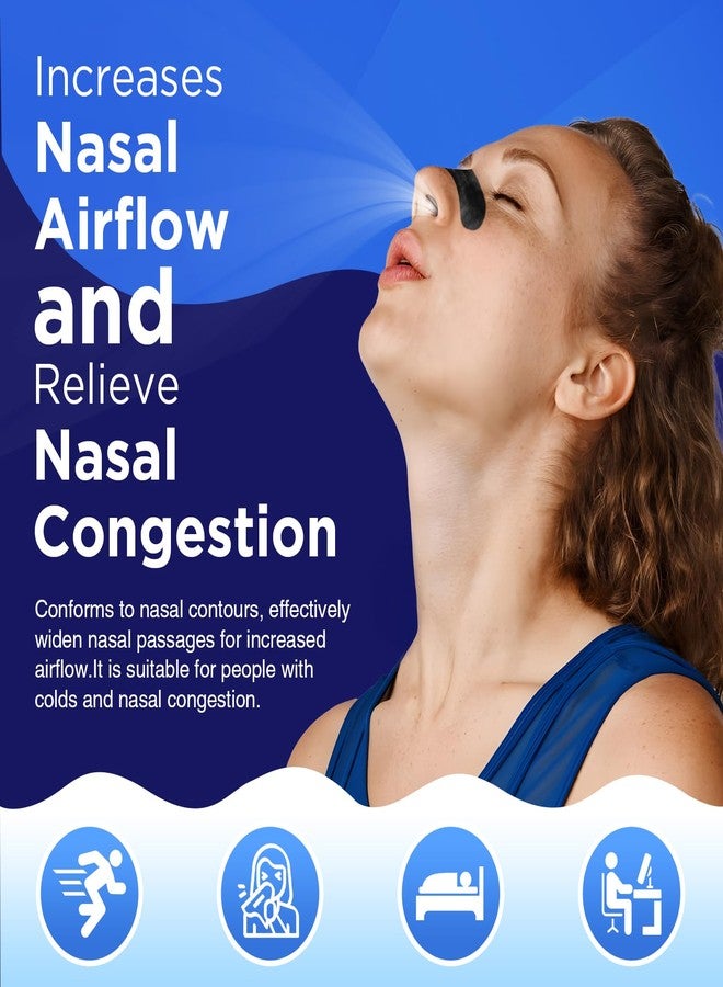 OK TAPE Nose Strips for Breathing and Snoring, 30Pcs Black, Nasal Strips for Snoring and Running, Performance Boost Snoring Solution, Help Relief Nasal Congestion and Reduce Snoring - Image 2